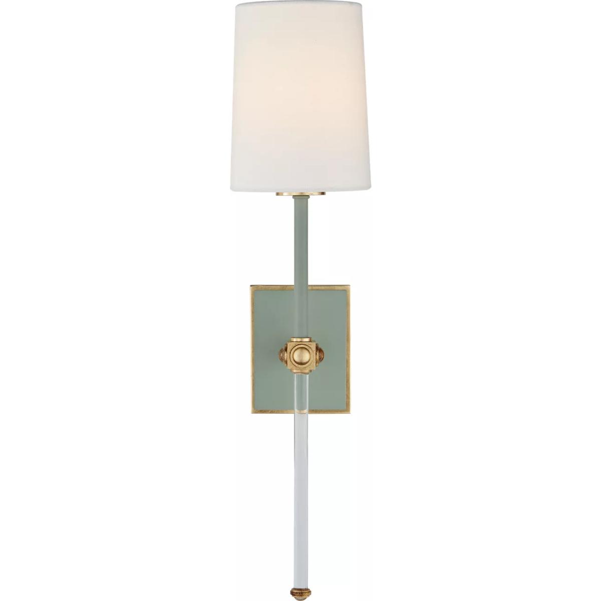 Visual Comfort Signature Collection JN2051CEL/CG-L Julie Neill Lucia 1 Light 5.5 inch Celadon and Crystal Tail Sconce Wall Light, Medium