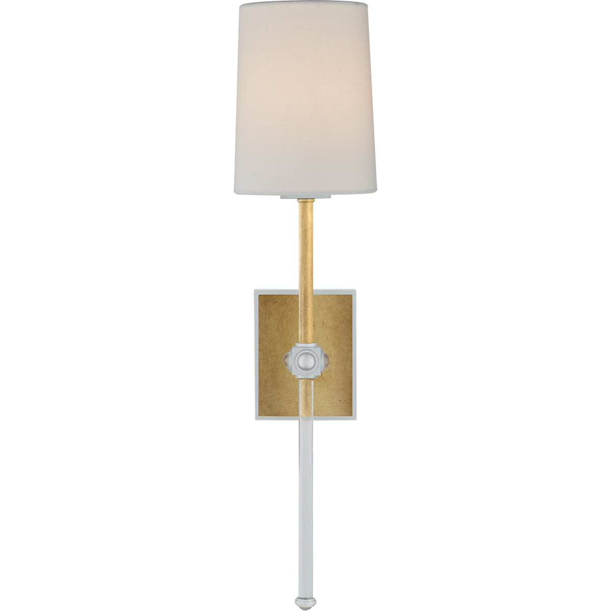 Lighting New York JN2051G/CG-L Visual Comfort Julie Neill Lucia 1 Light 6 inch Gild and Crystal Wall Sconce Wall Light, Medium Tail JN2051G/CG-L - Op