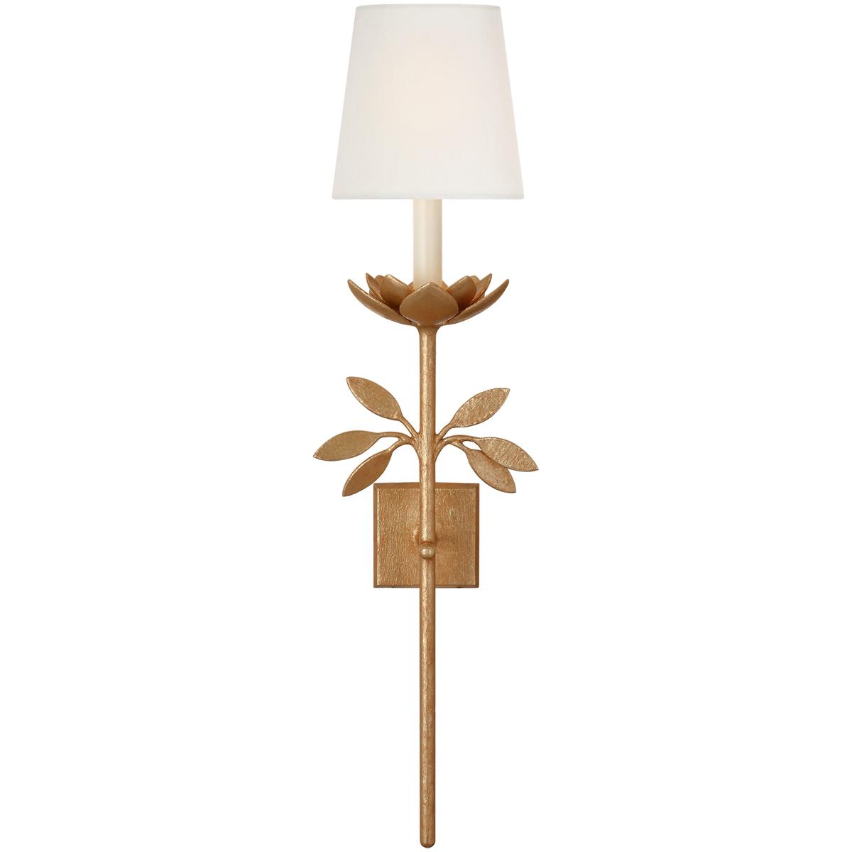 Visual Comfort Signature Collection JN2161AGL-L Julie Neill Clementine LED 9 inch Antique Gold Leaf Tail Sconce Wall Light