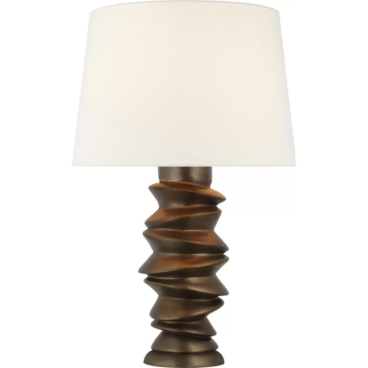 Lighting New York R-JN3005ABL-L Visual Comfort Signature Collection Julie Neill Karissa 28.75 inch 15 watt Antique Bronze Leaf Table Lamp Portable Lig