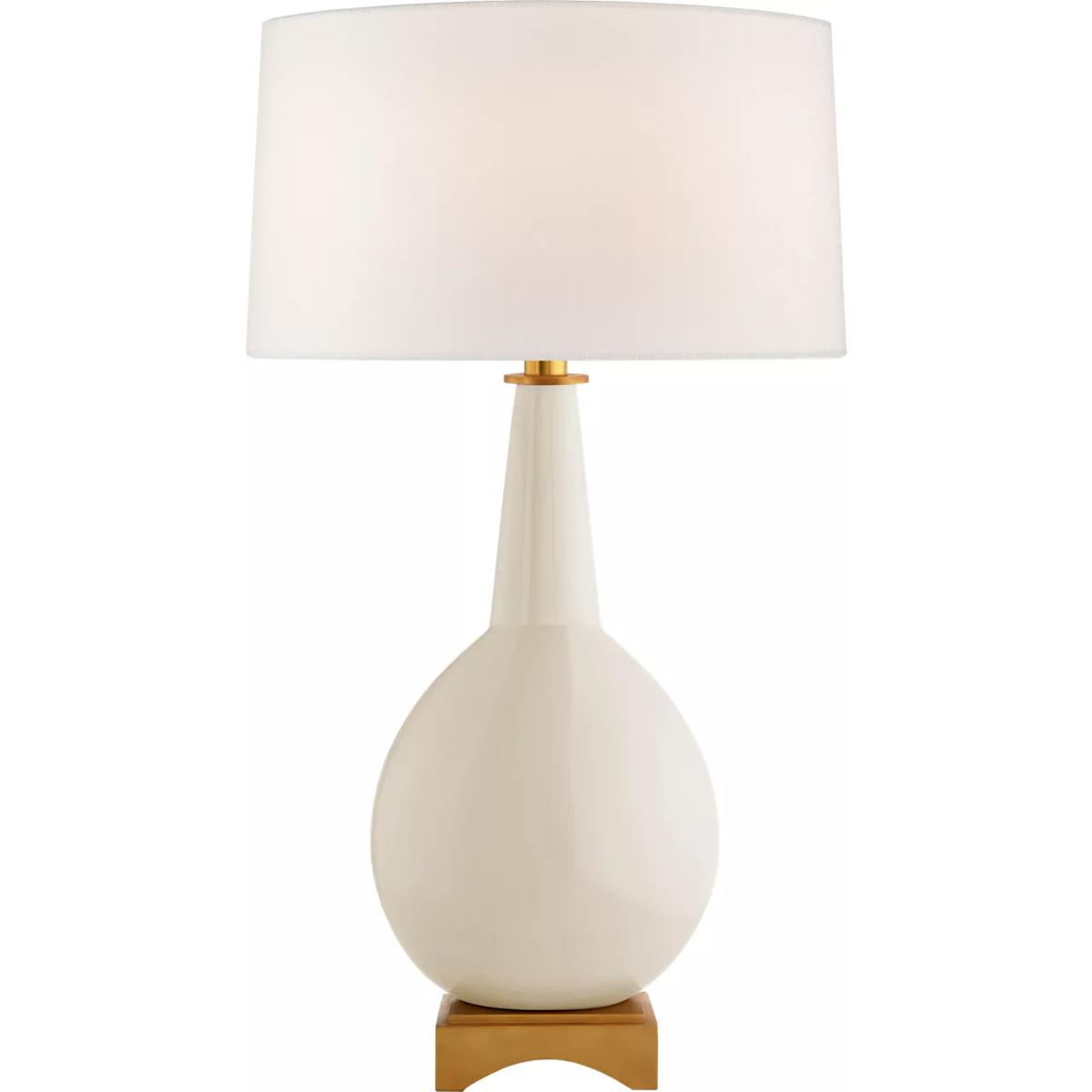 Visual Comfort Signature Collection JN3605IVO-L Julie Neill Antoine 30 inch 100 watt Ivory Table Lamp Portable Light, Large