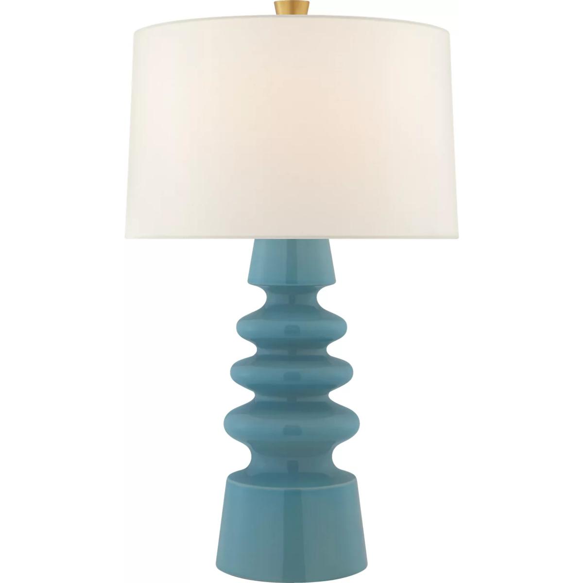 Visual Comfort Signature Collection JN3608BJD-L Julie Neill Andreas 28.5 inch 100 watt Blue Jade Table Lamp Portable Light, Medium
