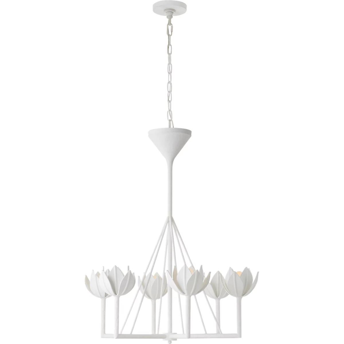 Visual Comfort Signature Collection JN5003PW Julie Neill Alberto 6 Light 30 inch Plaster White Single Tier Chandelier Ceiling Light, Small