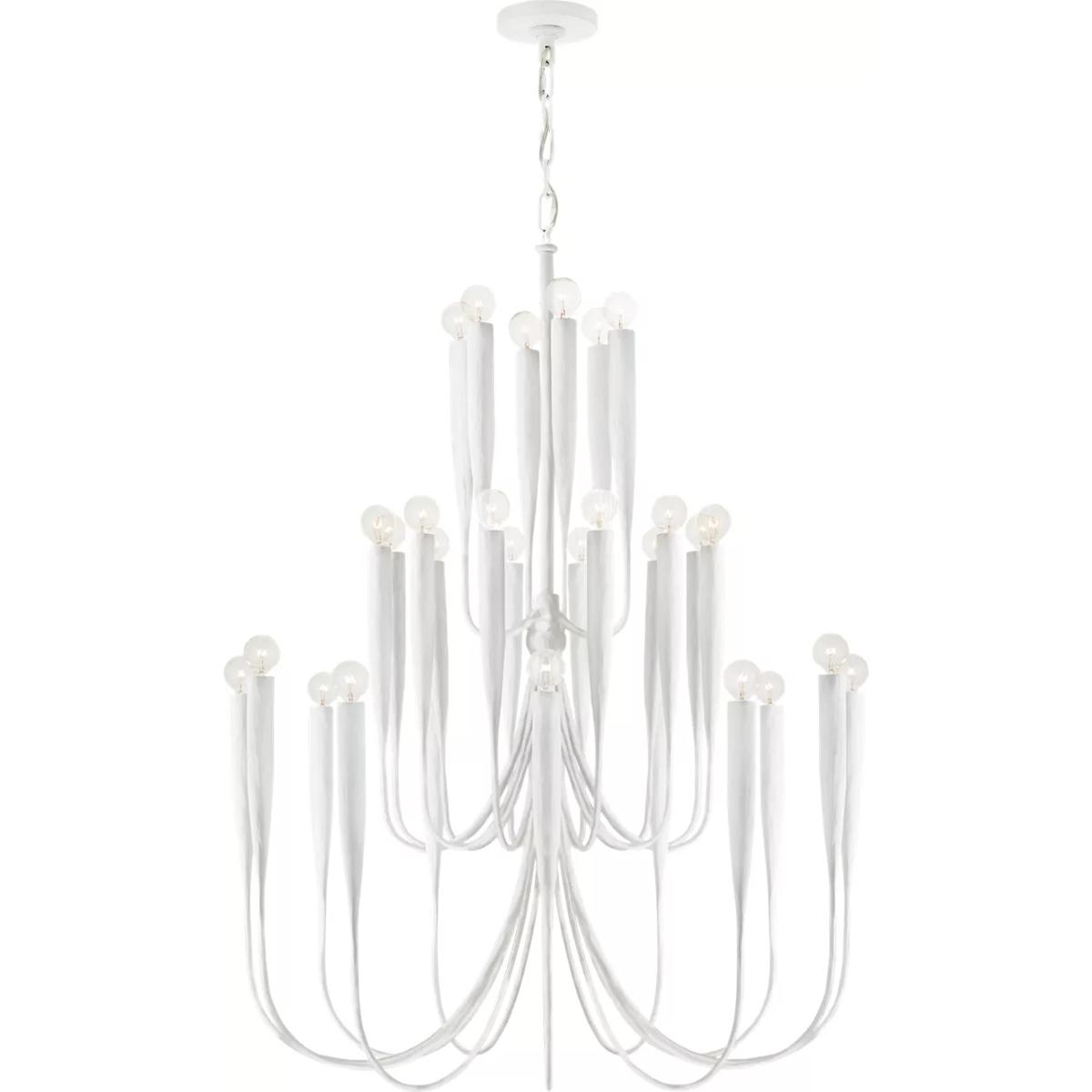 Visual Comfort Signature Collection JN5072PW Julie Neill Acadia 30 Light 33 inch Plaster White Chandelier Ceiling Light, Large