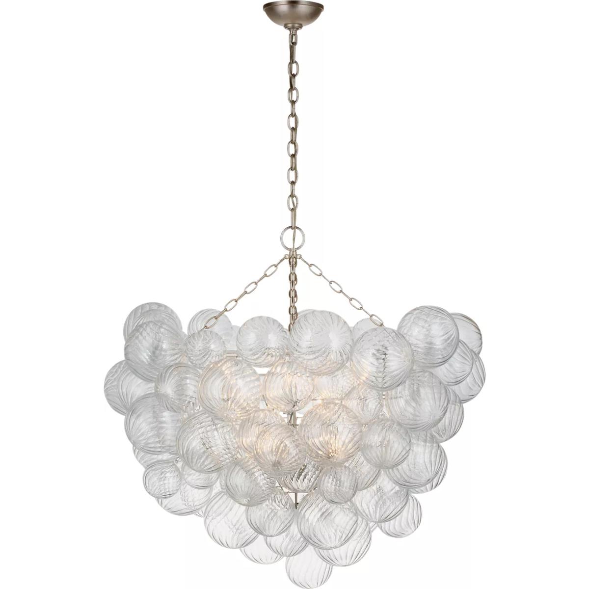 Visual Comfort Signature Collection JN5113BSL-CG Julie Neill Talia LED 37.75 inch Burnished Silver Leaf Chandelier Ceiling Light, Grande