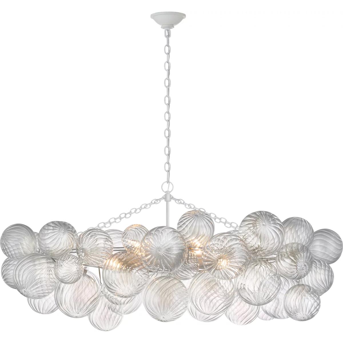 Visual Comfort Signature Collection JN5116PW-CG Julie Neill Talia LED 51 inch Plaster White Linear Chandelier Ceiling Light, Medium