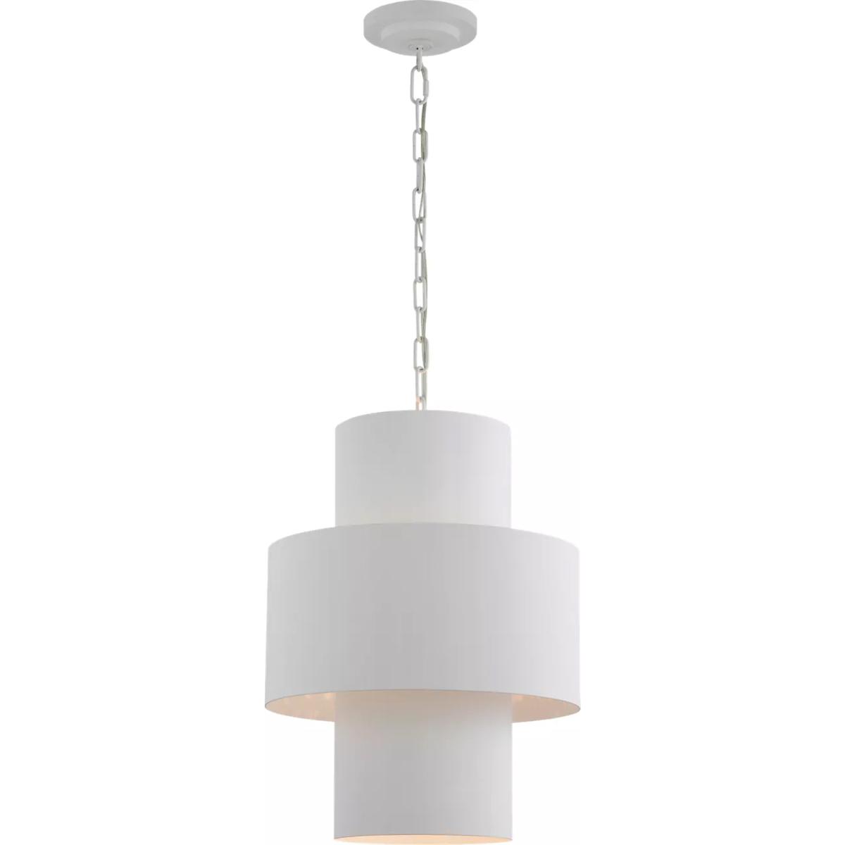 Lighting New York JN5331PW Visual Comfort Signature Collection Julie Neill Chalmette LED 16 inch Plaster White Layered Pendant Ceiling Light JN5331PW