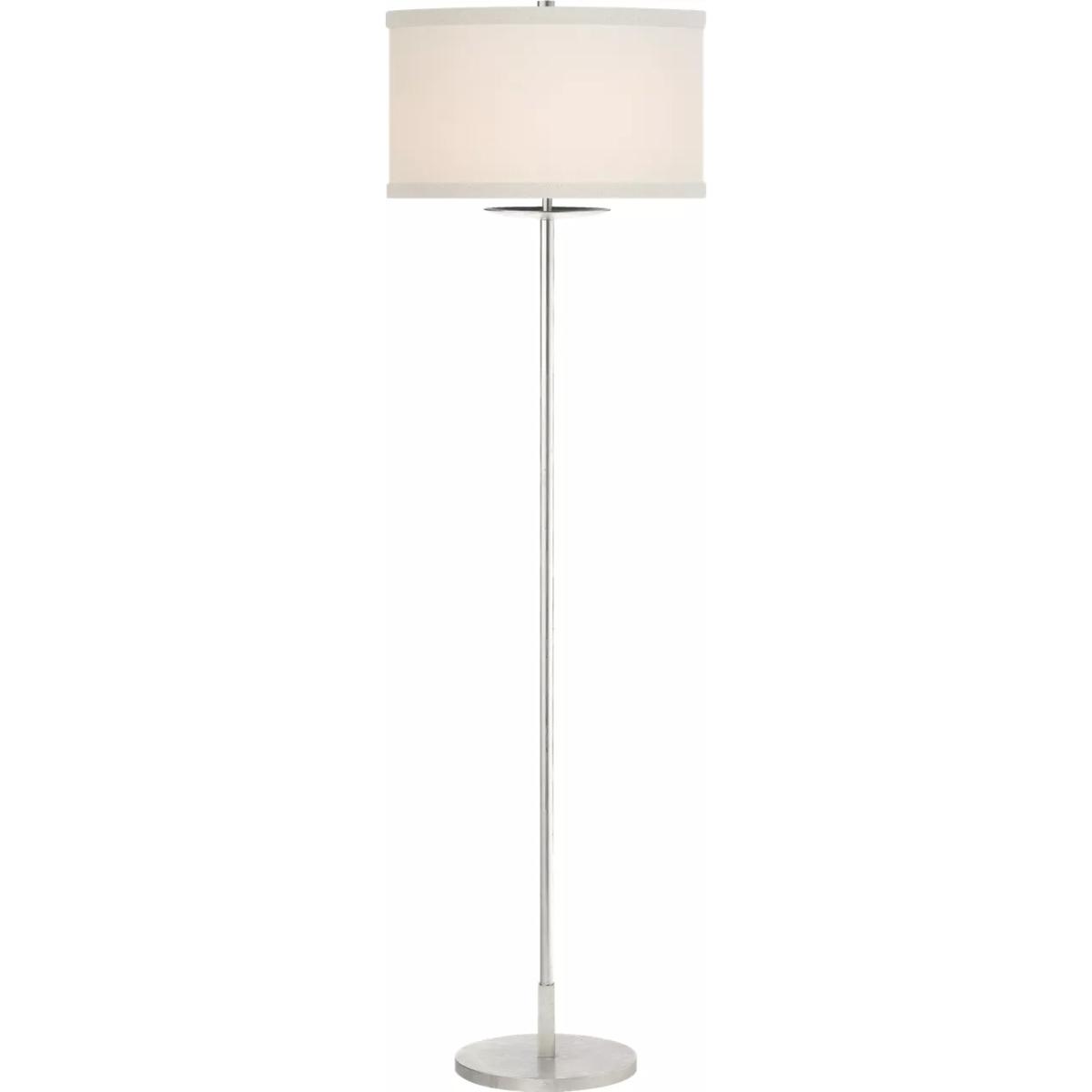 Visual Comfort Signature Collection KS1070BSL-L kate spade new york Walker 58 inch 100 watt Burnished Silver Leaf Floor Lamp Portable Light in Cream L