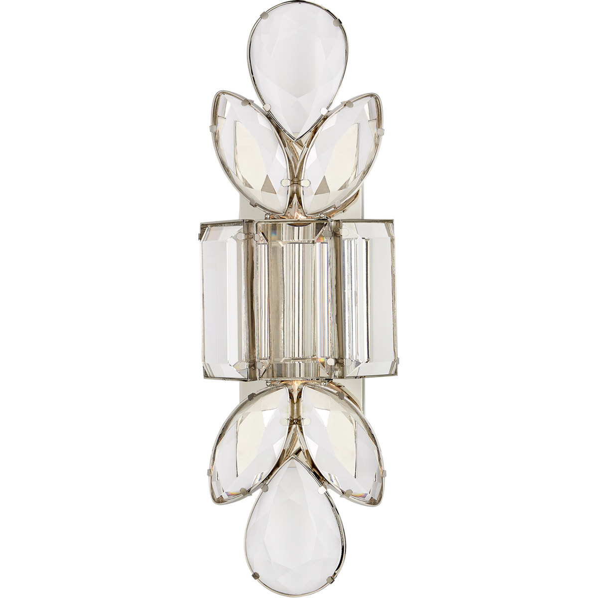 Visual Comfort Signature Collection KS2017PN-CG kate spade new york Lloyd 2 Light 6.25 inch Polished Nickel Jeweled Sconce Wall Light in Clear Glass, 