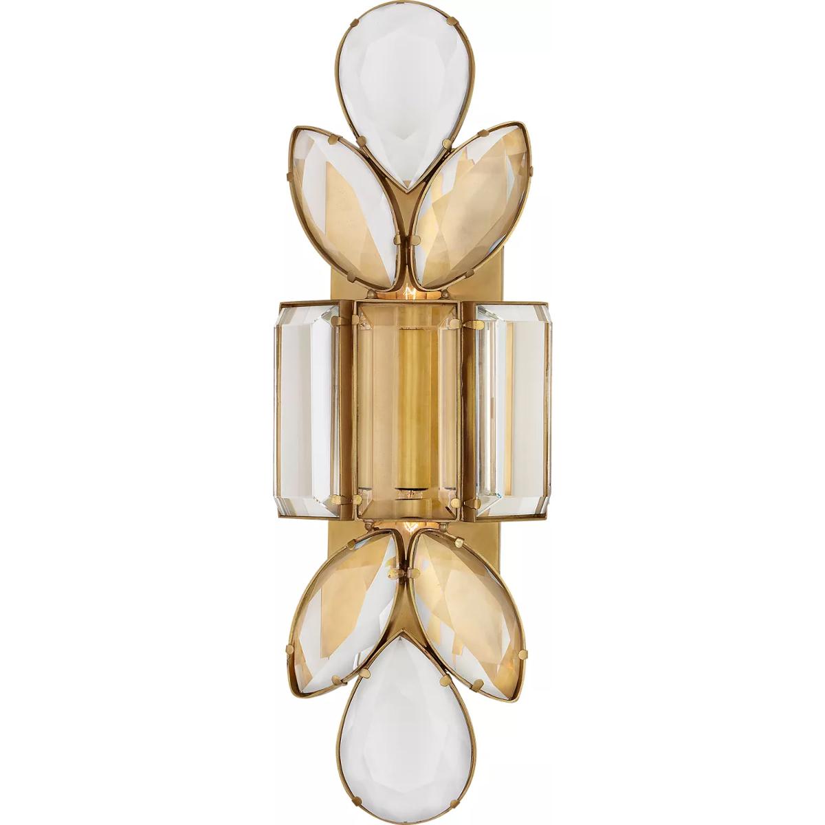Visual Comfort Signature Collection KS2017SB-CG kate spade new york Lloyd 2 Light 6.25 inch Soft Brass Jeweled Sconce Wall Light in Clear Glass, Large
