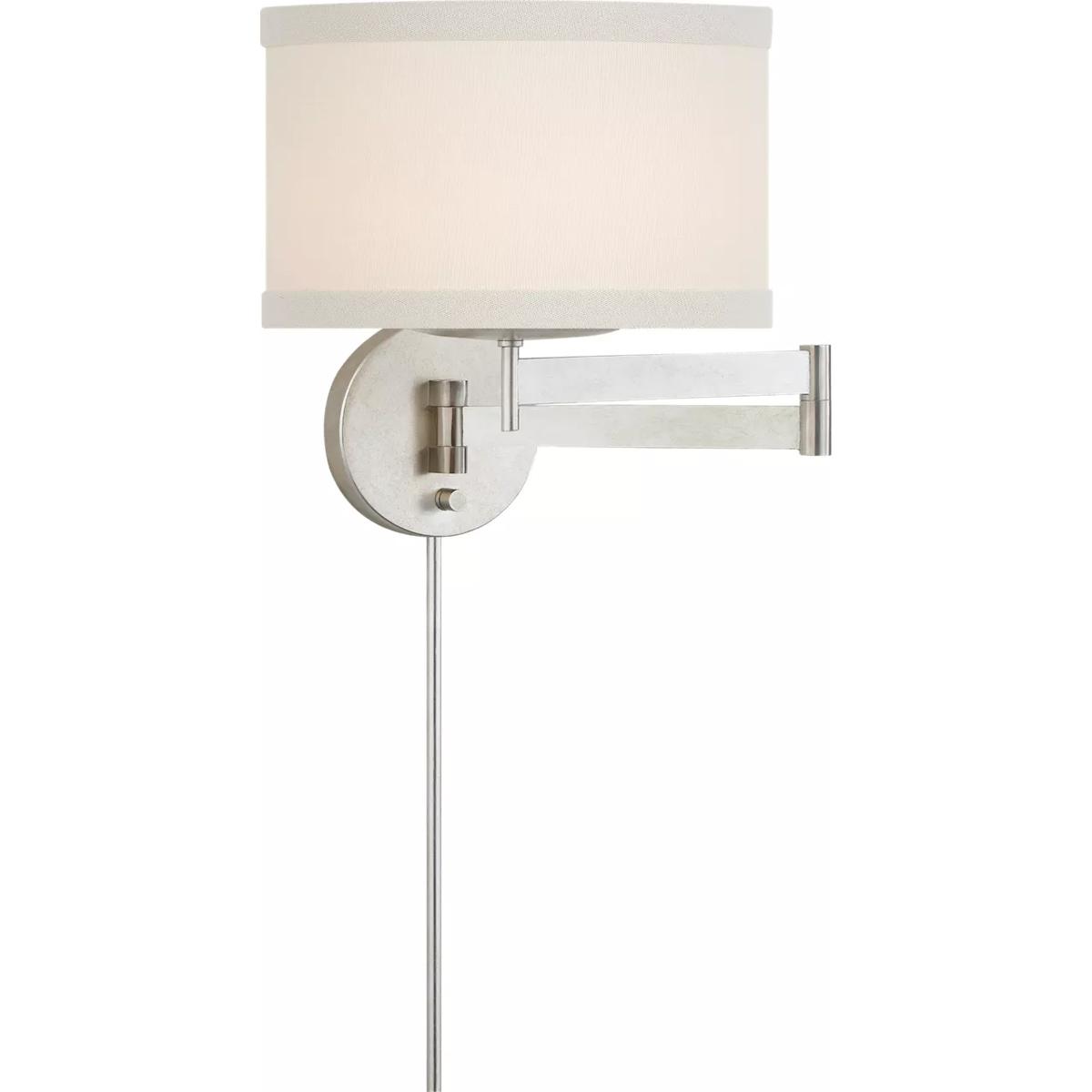 Visual Comfort Signature Collection KS2075BSL-L kate spade new york Walker 16 inch 60 watt Burnished Silver Leaf Swing Arm Sconce Wall Light in Cream