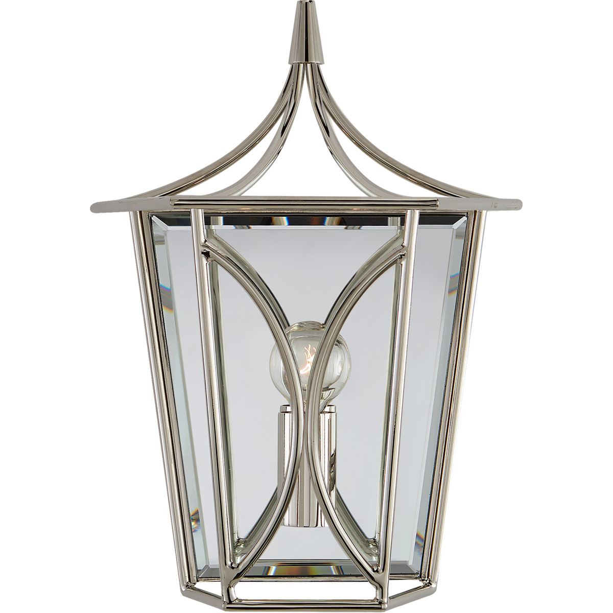Visual Comfort Signature Collection KS2144PN kate spade new york Cavanagh 1 Light 8.5 inch Polished Nickel Lantern Sconce Wall Light