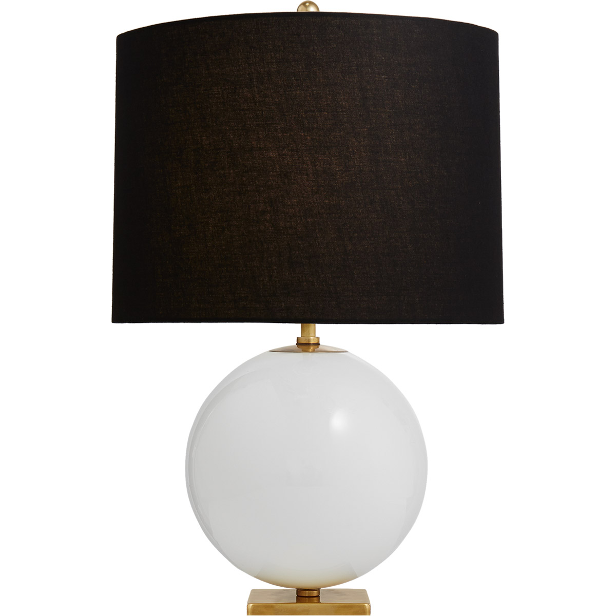 Visual Comfort Signature Collection KS3014CRE-BL kate spade new york Elsie 25.5 inch 100 watt Cream Table Lamp Portable Light in Black Linen