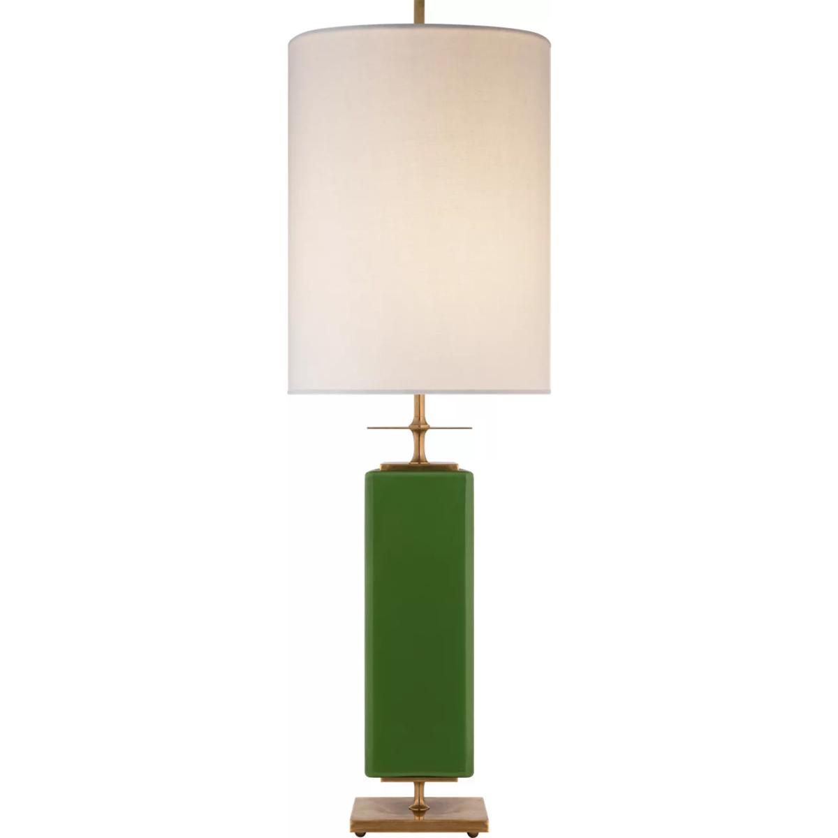 Visual Comfort Signature Collection KS3044GRN-L kate spade new york Beekman 37 inch 75 watt Green Table Lamp Portable Light in Cream Linen