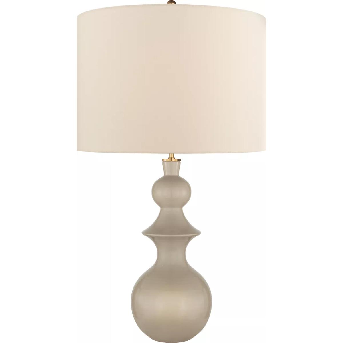 Visual Comfort Signature Collection KS3617DVG-L kate spade new york Saxon 37.75 inch 100 watt Dove Grey Table Lamp Portable Light, Large