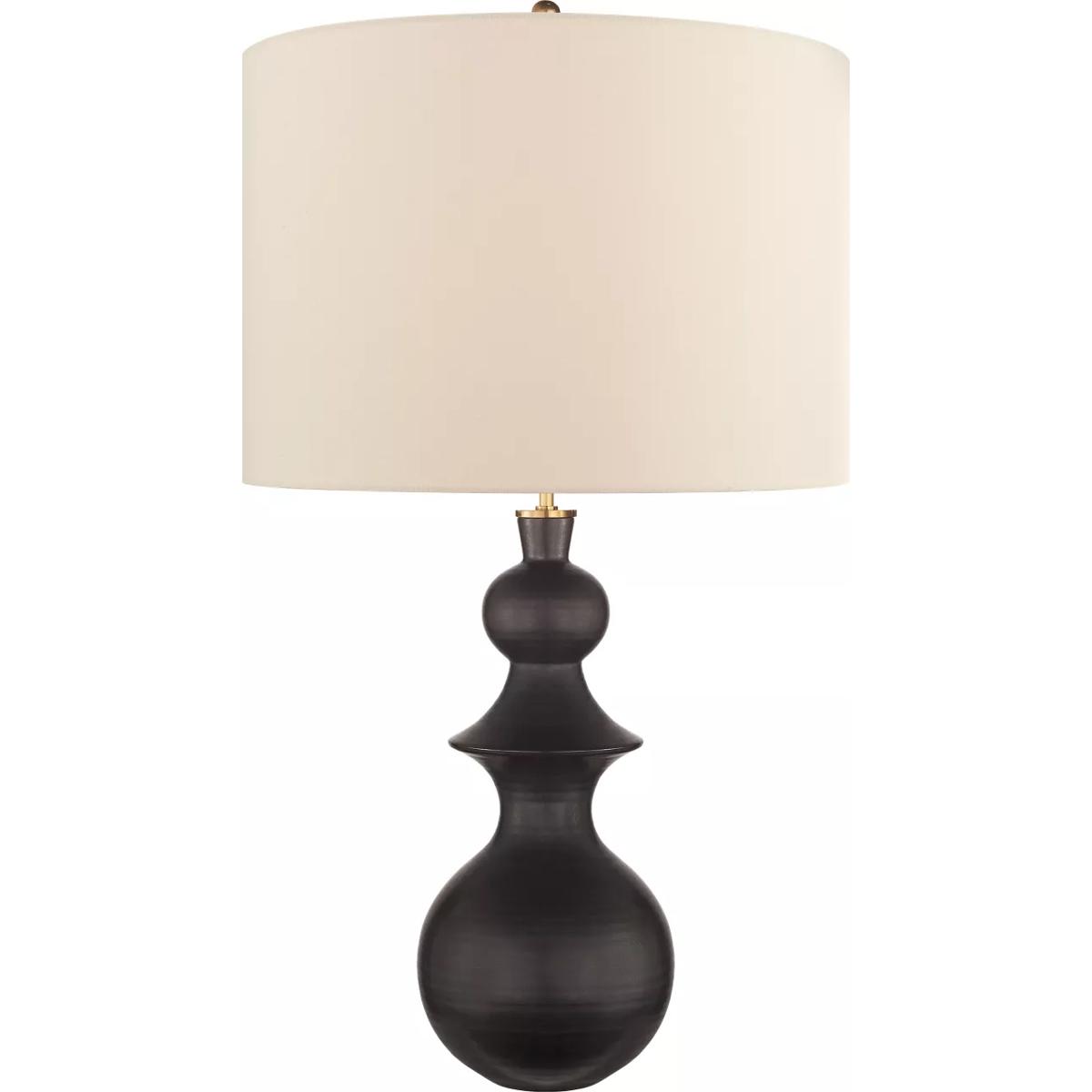 Visual Comfort Signature Collection KS3617MTB-L kate spade new york Saxon 37.75 inch 100 watt Metallic Black Table Lamp Portable Light, Large