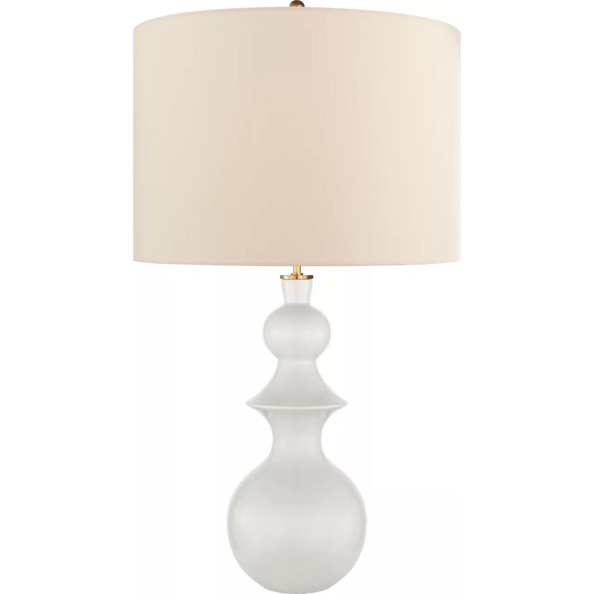 Visual Comfort Signature Collection KS3617NWT-L kate spade new york Saxon 37.75 inch 100 watt New White Table Lamp Portable Light, Large