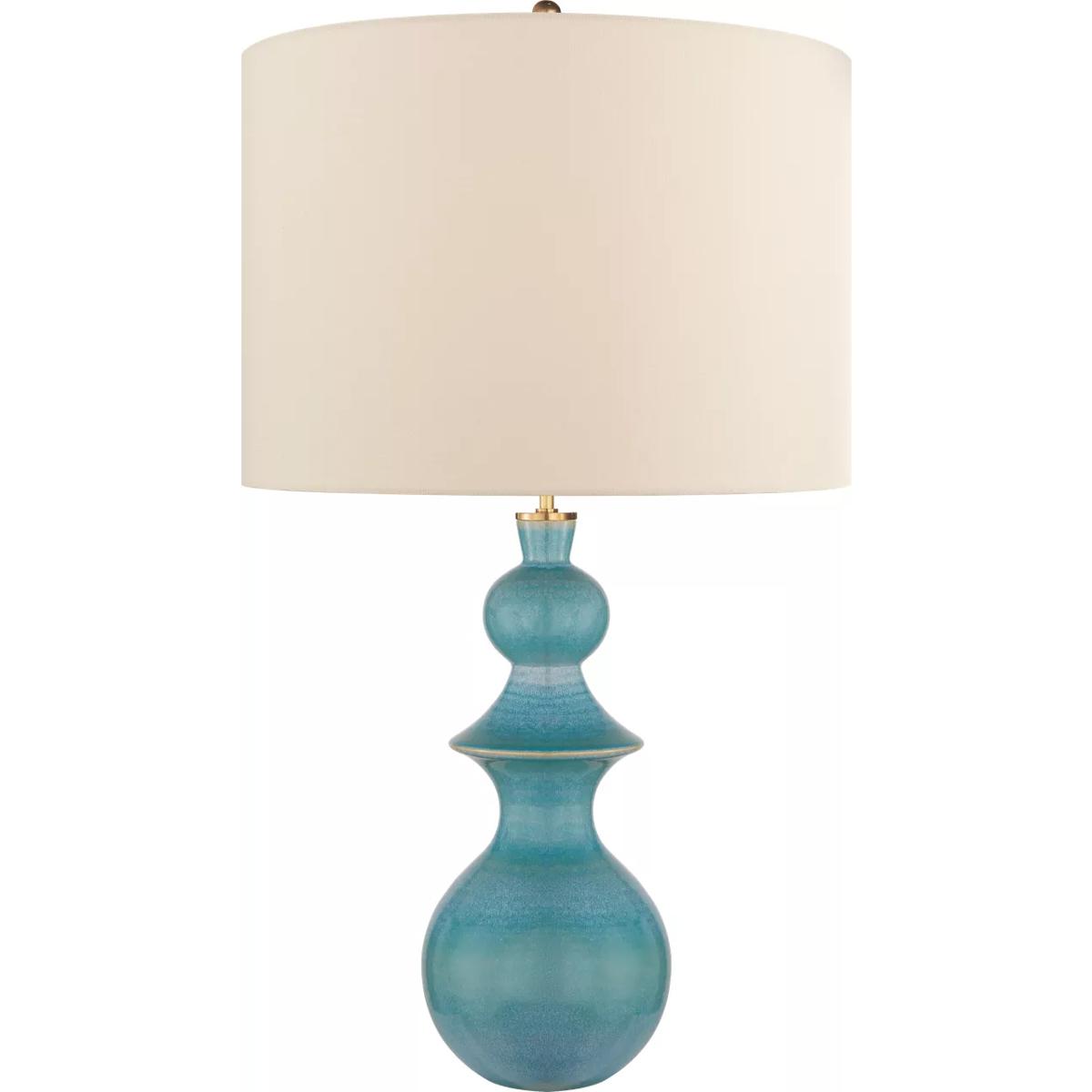 Visual Comfort Signature Collection KS3617STU-L kate spade new york Saxon 37.75 inch 100 watt Sandy Turquoise Table Lamp Portable Light, Large