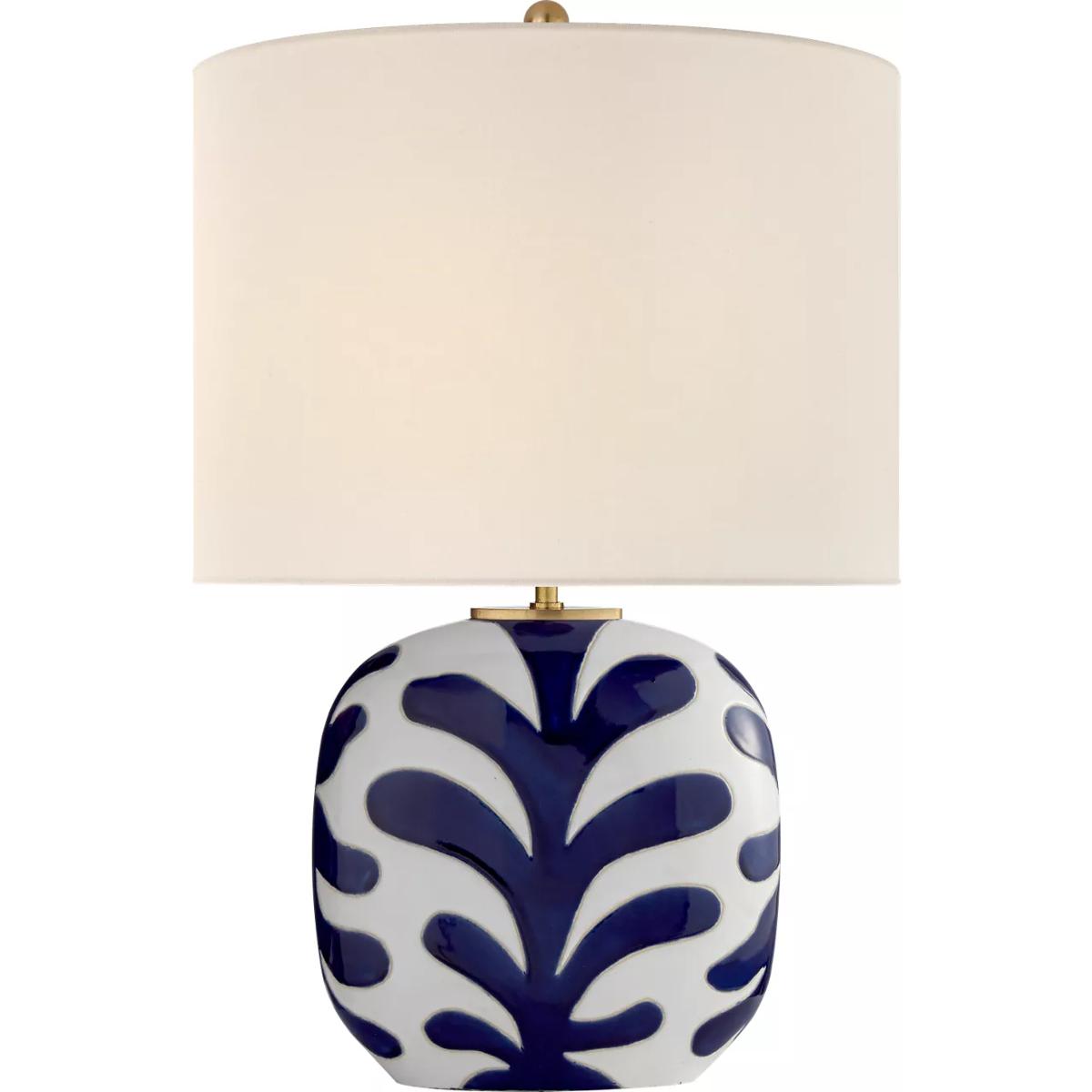Lighting New York R-KS3618NWT/CB-L Visual Comfort Kate Spade New York Parkwood 24 inch 60.00 watt New White and Cobalt Table Lamp Portable Light, Medi