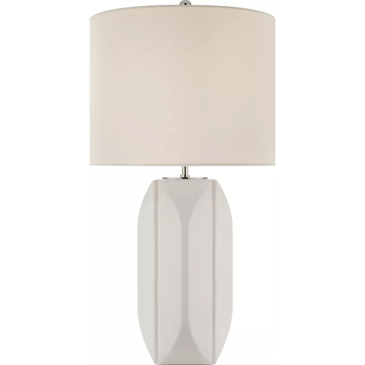 Visual Comfort Signature Collection KS3630MWT-L kate spade new york Carmilla 28 inch 100 watt Matte White Table Lamp Portable Light, Medium