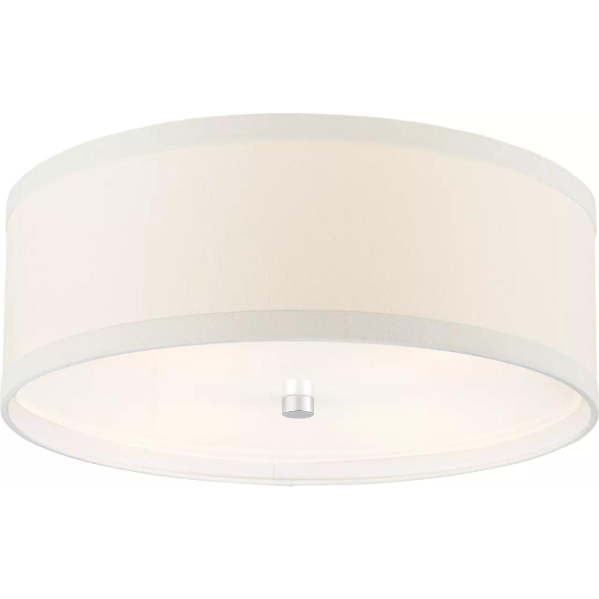 Visual Comfort Signature Collection KS4071BSL-L kate spade new york Walker 4 Light 18 inch Burnished Silver Leaf Flush Mount Ceiling Light in Cream Li