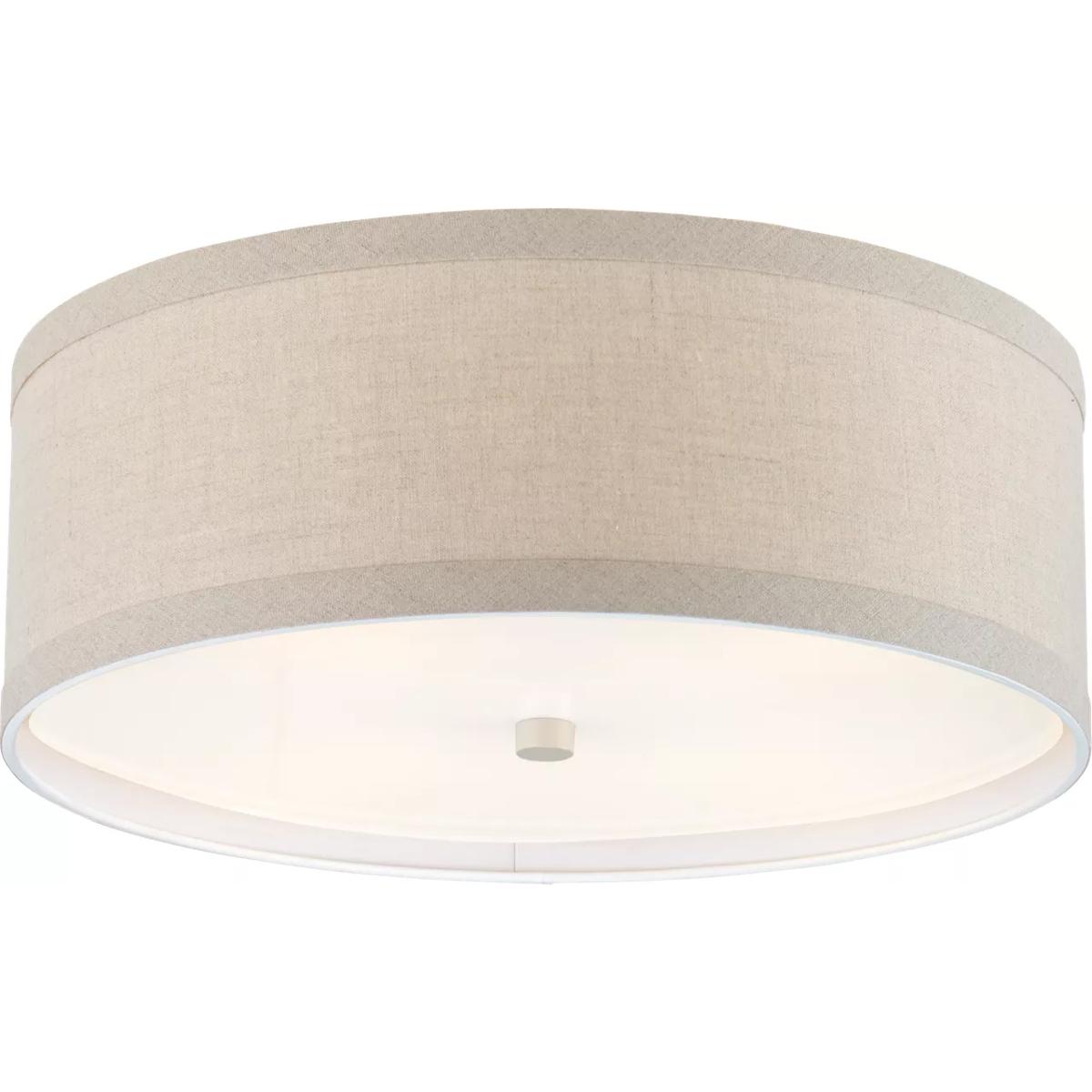 Visual Comfort Signature Collection KS4071LC-NL kate spade new york Walker 4 Light 18 inch Light Cream Flush Mount Ceiling Light in Natural Linen, Med