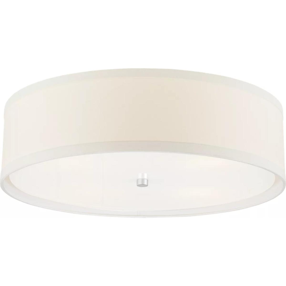 Visual Comfort Signature Collection KS4072BSL-L kate spade new york Walker 4 Light 24 inch Burnished Silver Leaf Flush Mount Ceiling Light in Cream Li