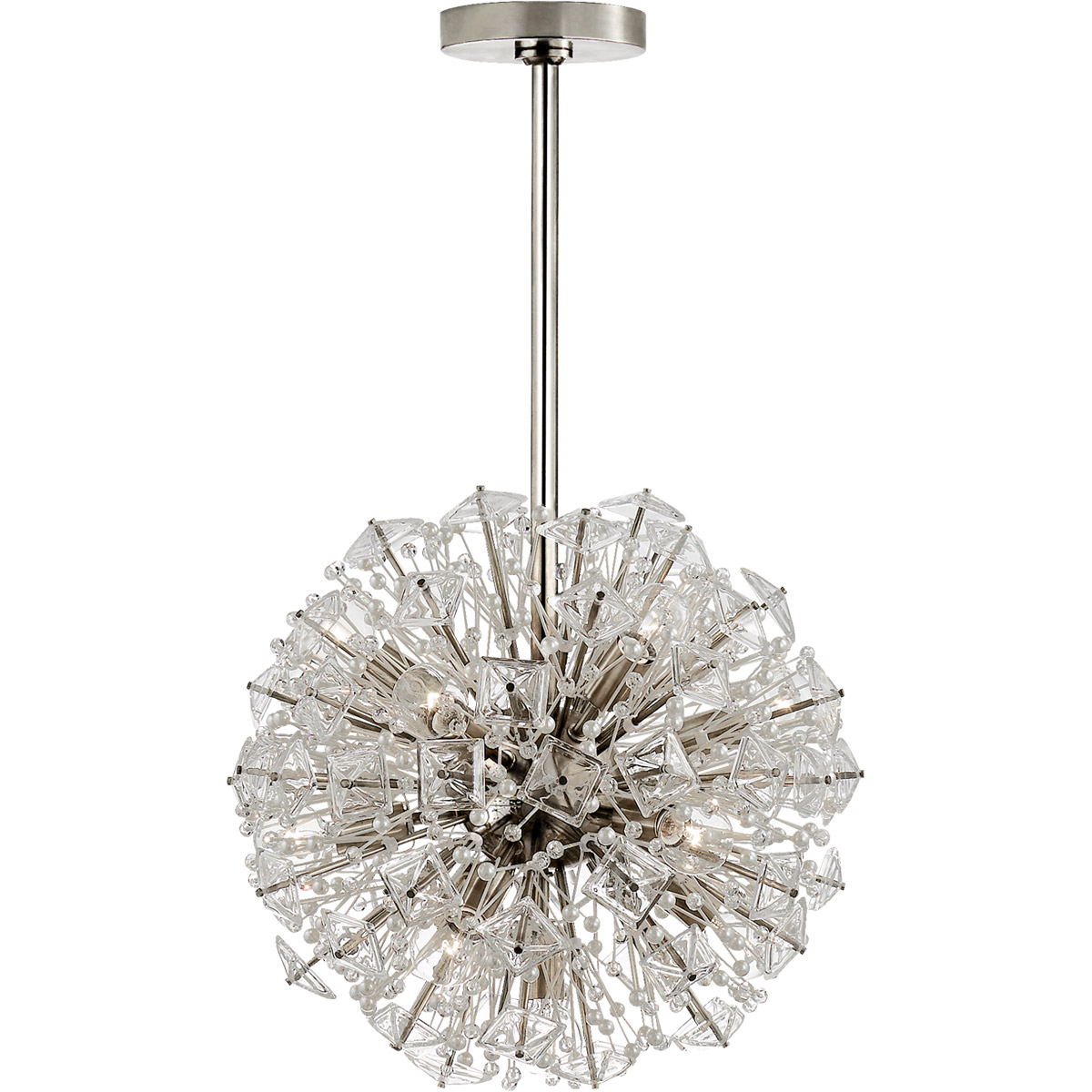 Visual Comfort Signature Collection KS5004PN-CG kate spade new york Dickinson 13 Light 17 inch Polished Nickel Chandelier Ceiling Light, Small