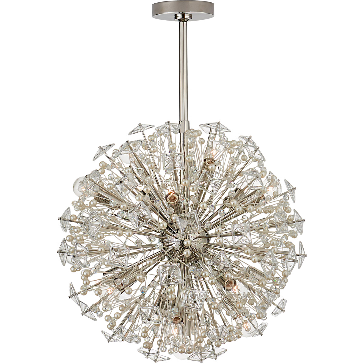 Visual Comfort Signature Collection KS5005PN-CG kate spade new york Dickinson 17 Light 22.25 inch Polished Nickel Chandelier Ceiling Light, Medium