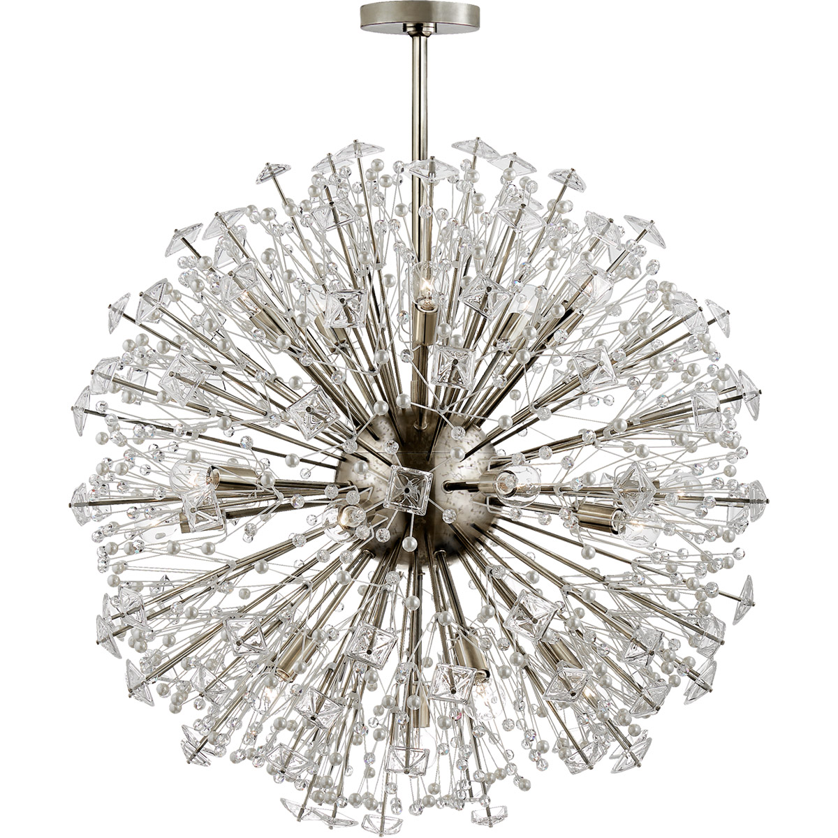 Visual Comfort Signature Collection KS5006PN-CG kate spade new york Dickinson 21 Light 32 inch Polished Nickel Chandelier Ceiling Light, Large