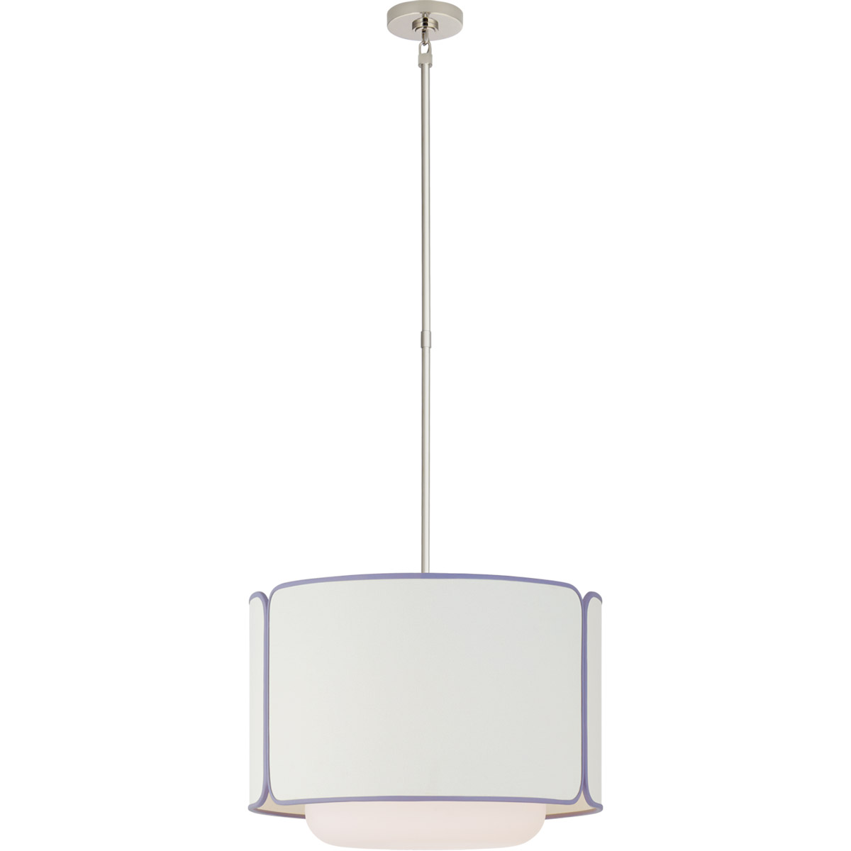 Visual Comfort Signature Collection KS5081PN/WG-L/LLC kate spade new york Eyre LED 21 inch Polished Nickel and Soft White Glass Hanging Shade Ceiling