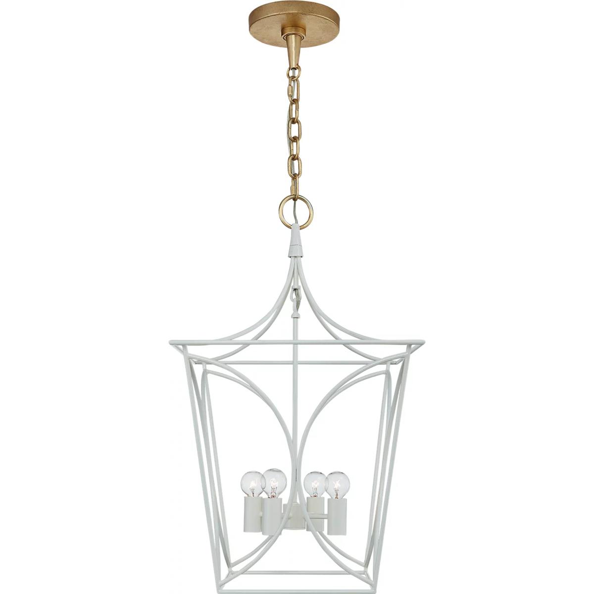 Visual Comfort Signature Collection KS5144LC/G kate spade new york Cavanagh 4 Light 13.75 inch Light Cream Lantern Pendant Ceiling Light in Light Crea