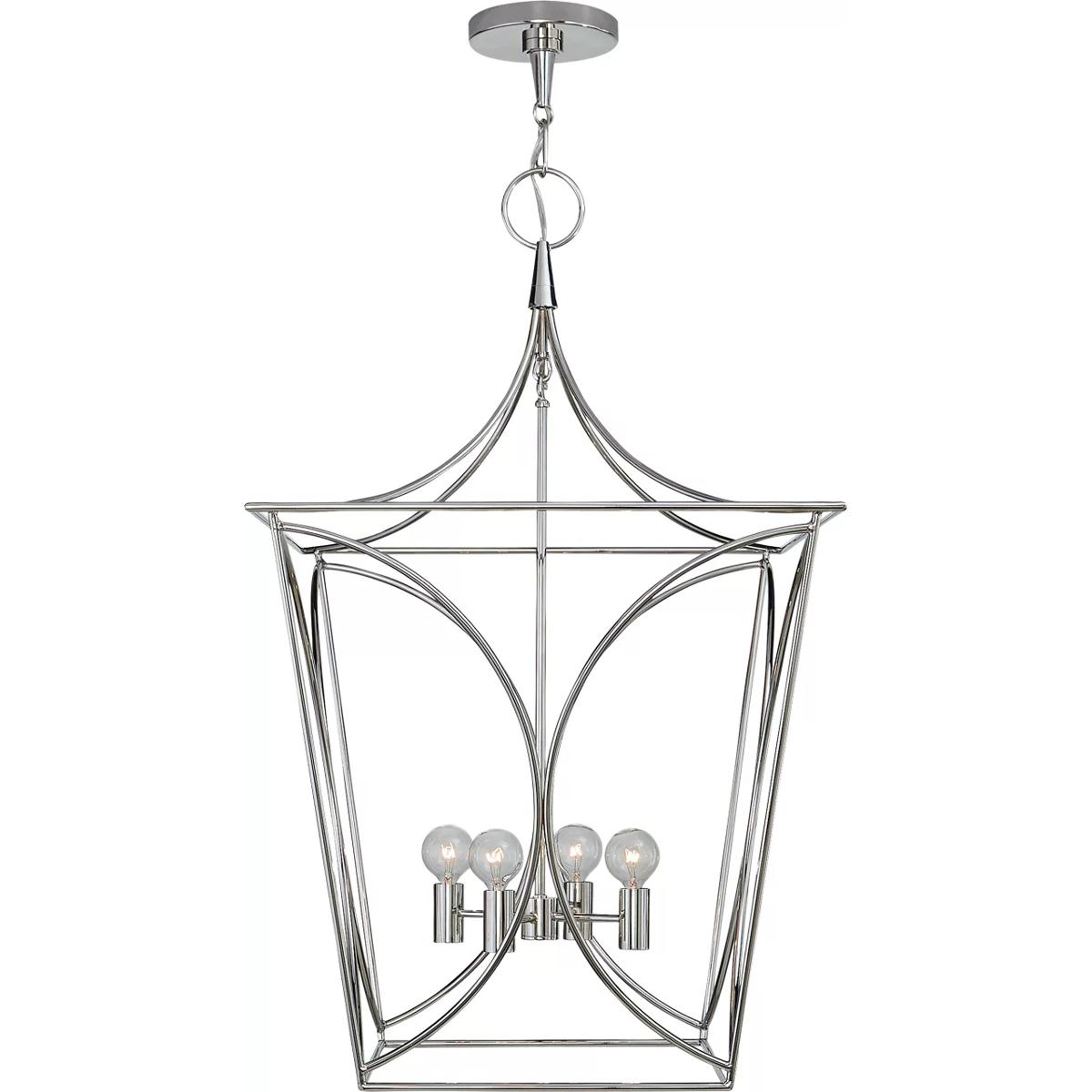 Visual Comfort Signature Collection KS5145PN kate spade new york Cavanagh 4 Light 19 inch Polished Nickel Lantern Pendant Ceiling Light, Medium