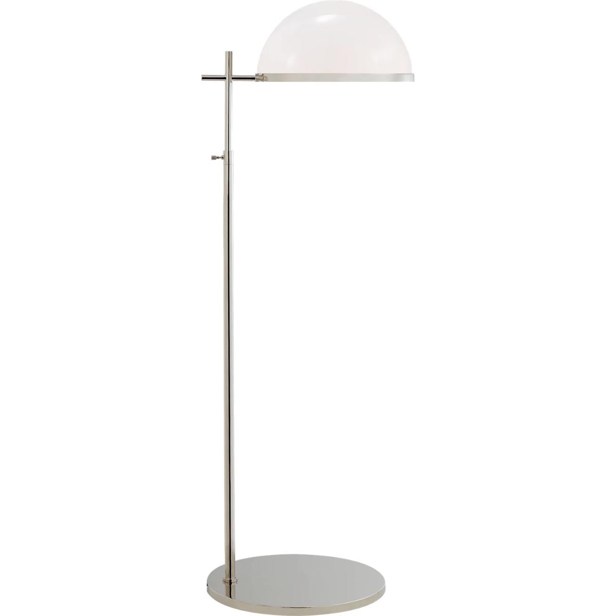Visual Comfort Signature Collection KW1240PN-WG Kelly Wearstler Dulcet 43.5 inch 60 watt Polished Nickel Pharmacy Floor Lamp Portable Light in White G
