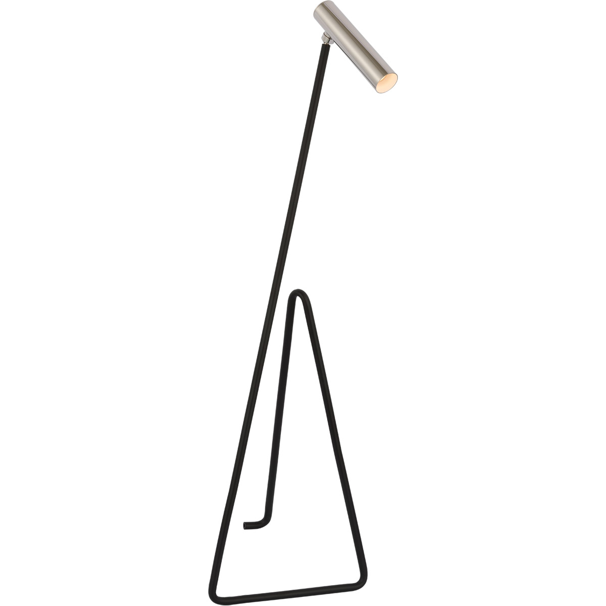 Visual Comfort Signature Collection KW1430BLK/PN Kelly Wearstler Flesso 46 inch 12 watt Matte Black and Polished Nickel Floor Lamp Portable Light, Sma