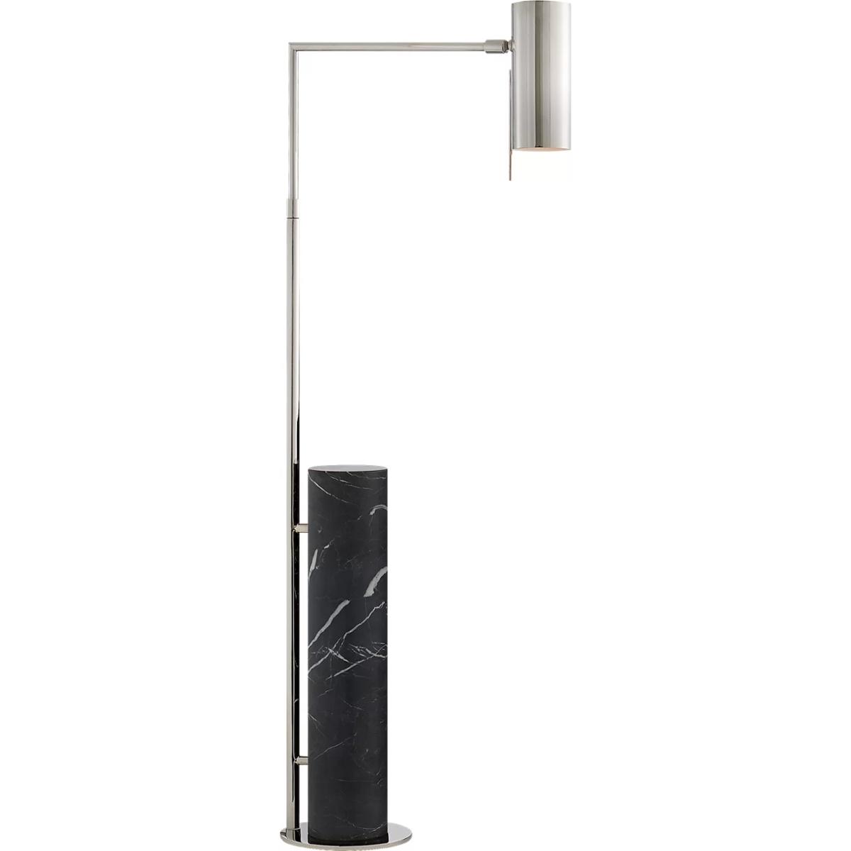 Visual Comfort Signature Collection KW1611PN/BM Kelly Wearstler Alma 41.5 inch 4.5 watt Polished Nickel and Black Marble Floor Lamp Portable Light