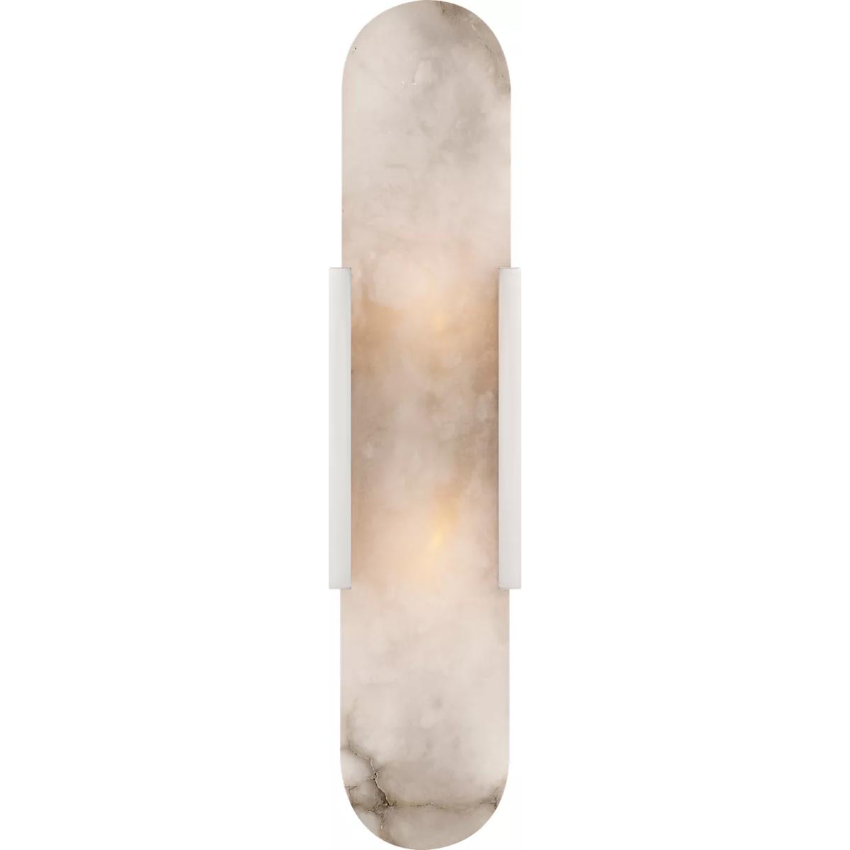 Visual Comfort Signature Collection KW2013PN-ALB Kelly Wearstler Melange LED 4.25 inch Polished Nickel Sconce Wall Light