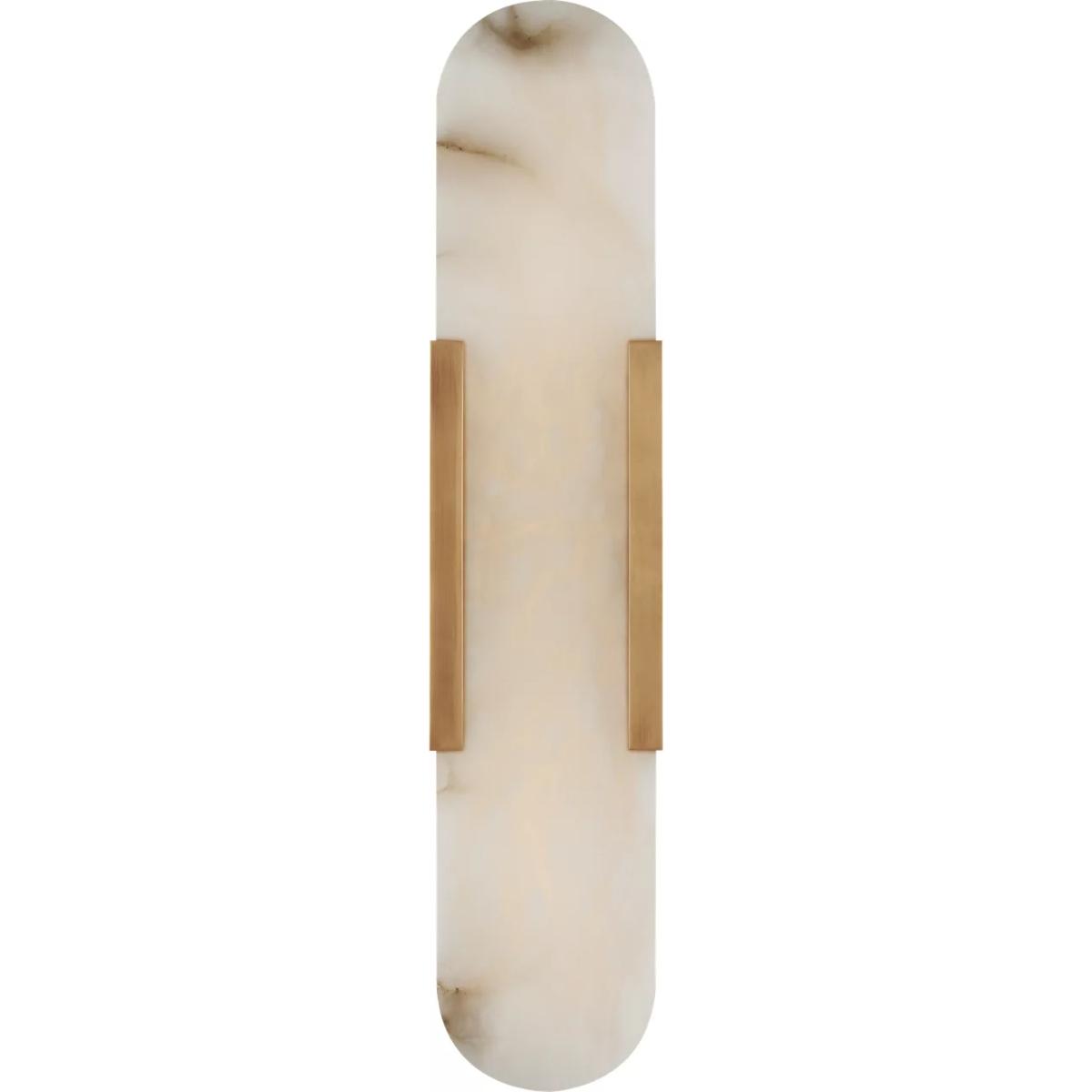 Visual Comfort Signature Collection KW2018AB-ALB Kelly Wearstler Melange LED 4.25 inch Antique-Burnished Brass Elongated Sconce Wall Light