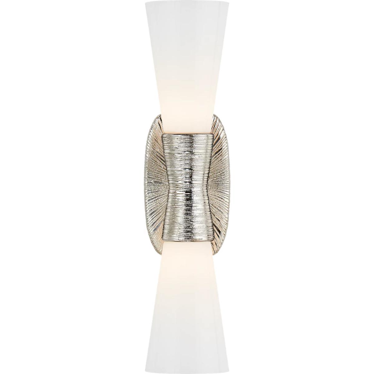 Visual Comfort Signature Collection KW2047PN-WG Kelly Wearstler Utopia 2 Light 4.5 inch Polished Nickel Double Bath Sconce Wall Light, Small