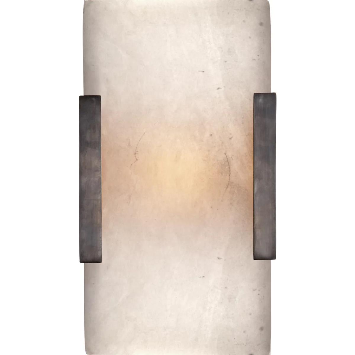 Visual Comfort Signature Collection KW2115BZ-ALB Kelly Wearstler Covet LED 5.25 inch Bronze Wide Clip Bath Sconce Wall Light