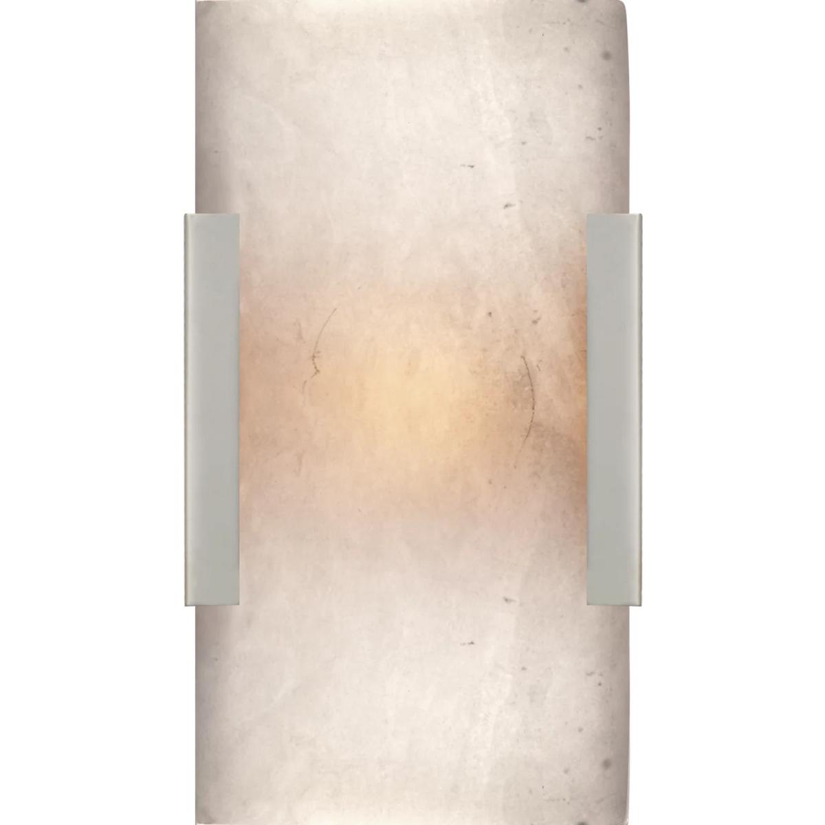 Visual Comfort Signature Collection KW2115PN-ALB Kelly Wearstler Covet LED 5.25 inch Polished Nickel Wide Clip Bath Sconce Wall Light