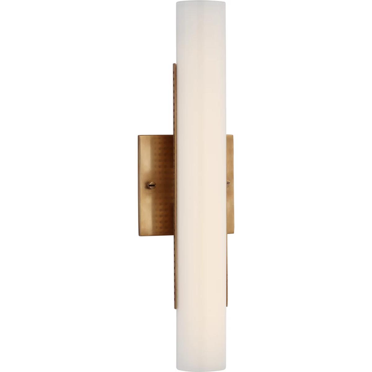 Visual Comfort Signature Collection KW2222AB-WG Kelly Wearstler Precision LED 4.25 inch Antique-Burnished Brass Bath Light Wall Light