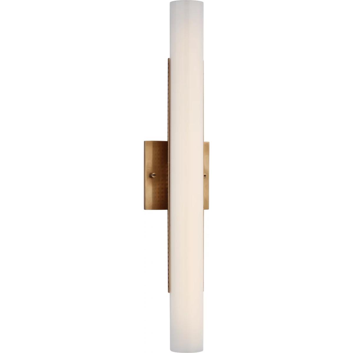 Visual Comfort Signature Collection KW2223AB-WG Kelly Wearstler Precision LED 4.25 inch Antique-Burnished Brass Bath Light Wall Light