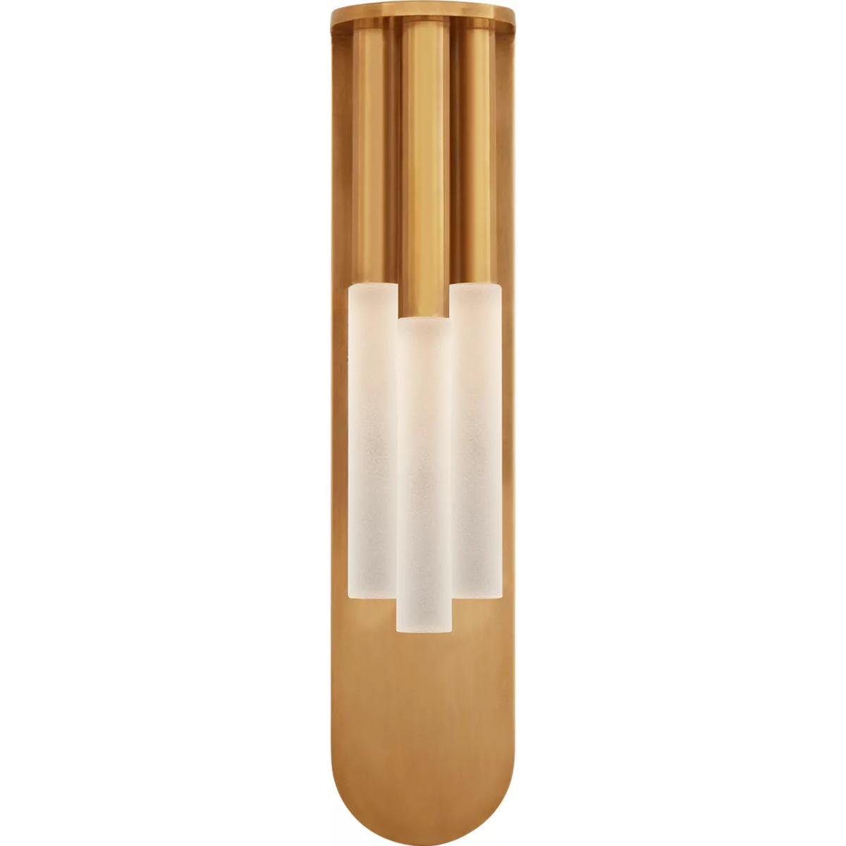 Visual Comfort Signature Collection KW2284AB-EC Kelly Wearstler Rousseau LED 4.5 inch Antique-Burnished Brass Multi-Drop Sconce Wall Light in Etched C
