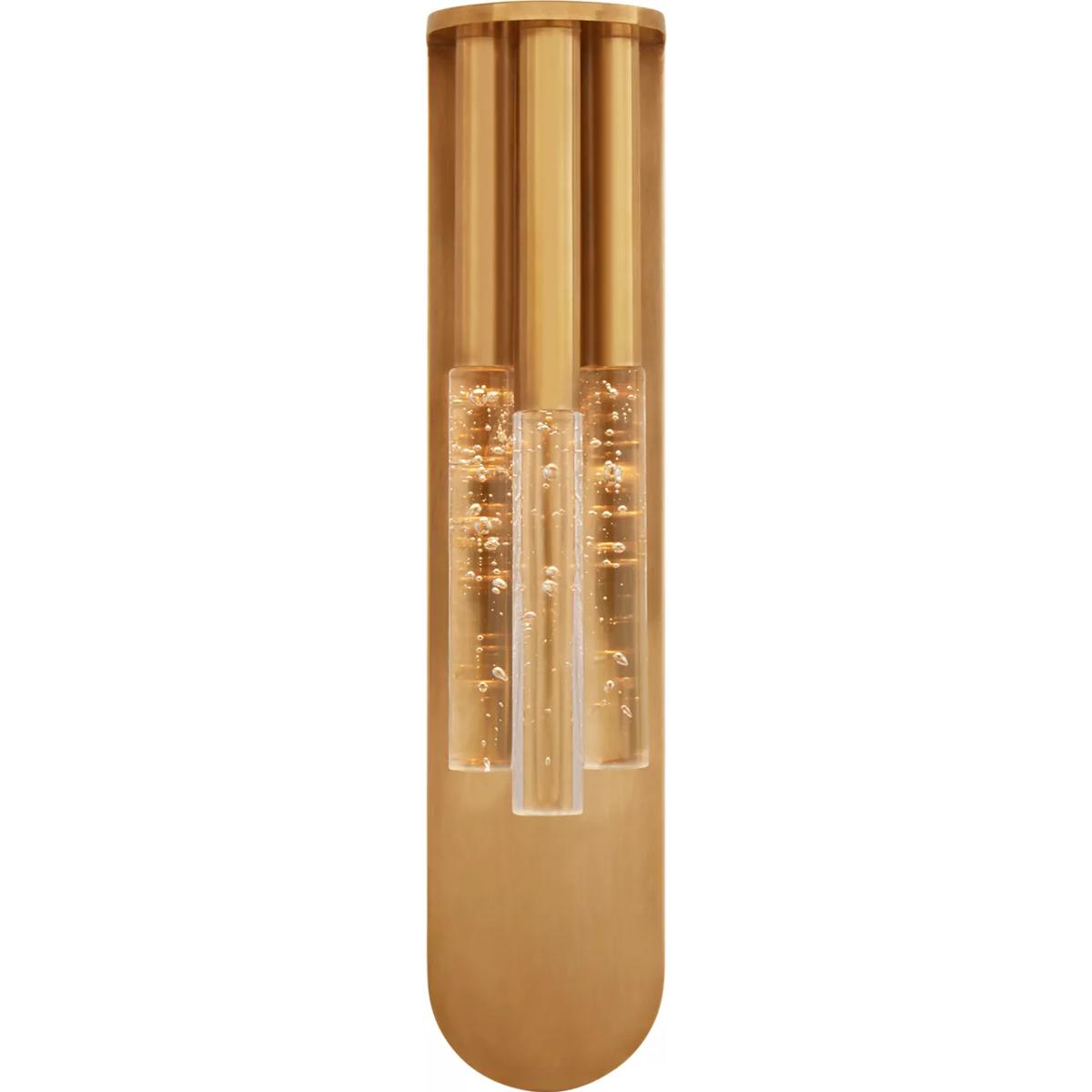 Visual Comfort Signature Collection KW2284AB-SG Kelly Wearstler Rousseau LED 4.5 inch Antique-Burnished Brass Multi-Drop Sconce Wall Light in Seeded G