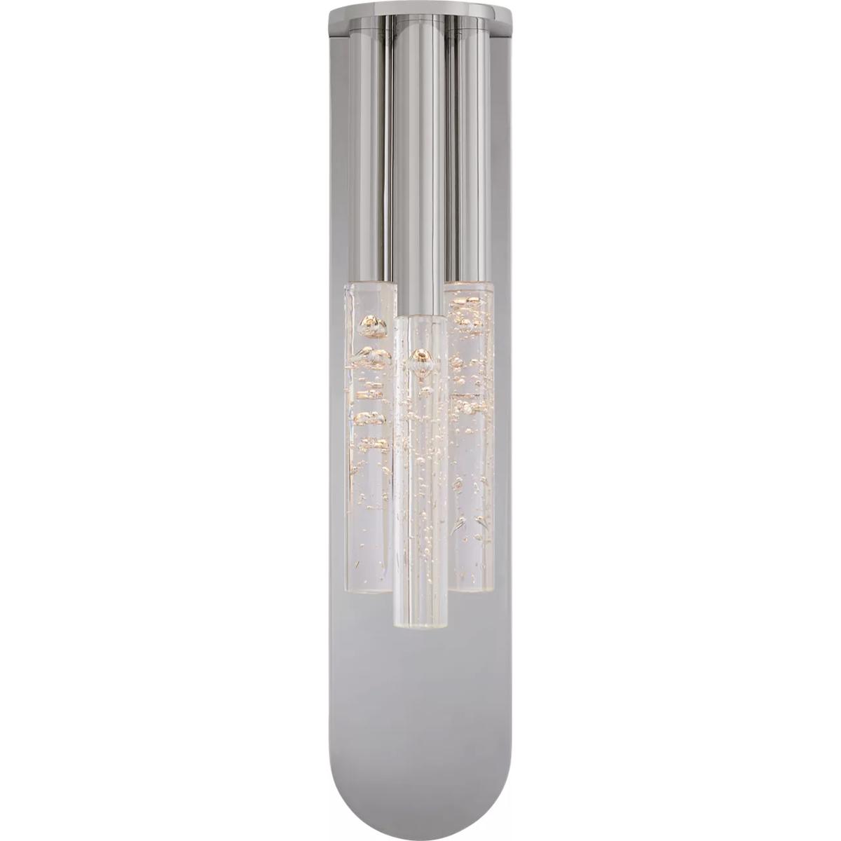 Visual Comfort Signature Collection KW2284PN-SG Kelly Wearstler Rousseau LED 4.5 inch Polished Nickel Multi-Drop Sconce Wall Light in Seeded Glass, Me