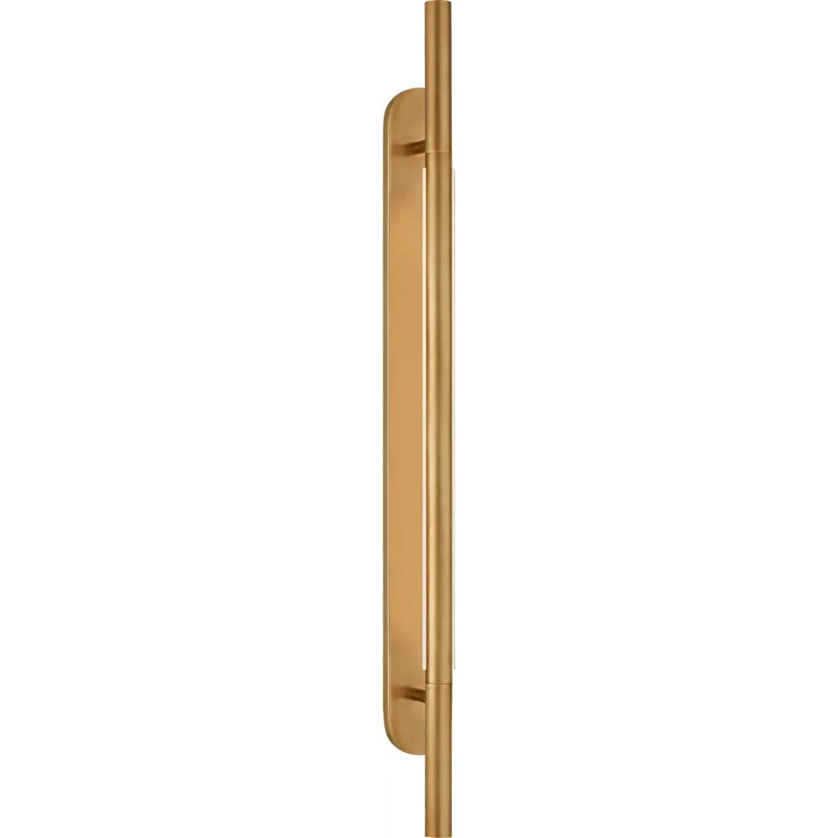 Visual Comfort Signature Collection KW2286AB-EC Kelly Wearstler Rousseau LED 2.5 inch Antique-Burnished Brass Bracketed Sconce Wall Light, Large