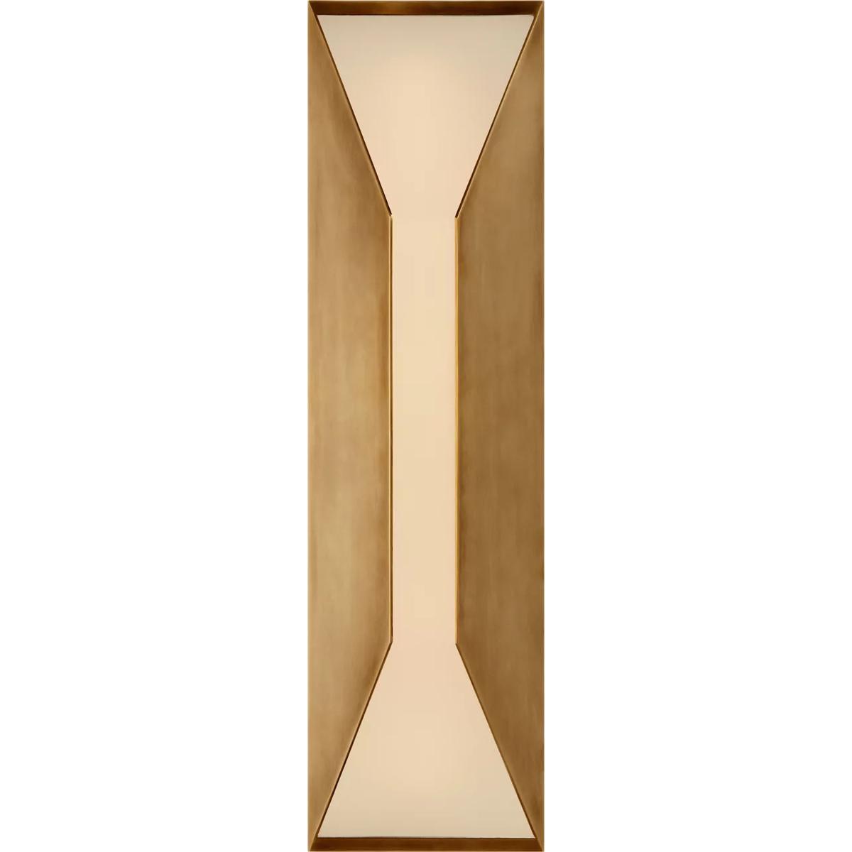 Visual Comfort Signature Collection KW2721AB-FG Kelly Wearstler Stretto LED 16 inch Antique-Burnished Brass Outdoor Sconce, Medium