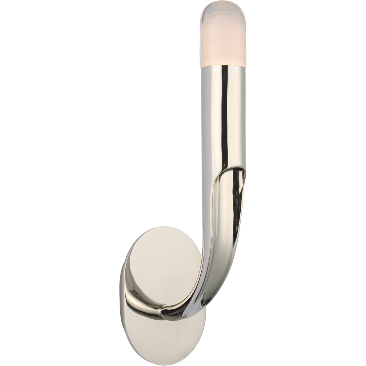 Visual Comfort Signature Collection KW2745PN-CG Kelly Wearstler Verso LED 5 inch Polished Nickel Single Sconce Wall Light in Clear Glass