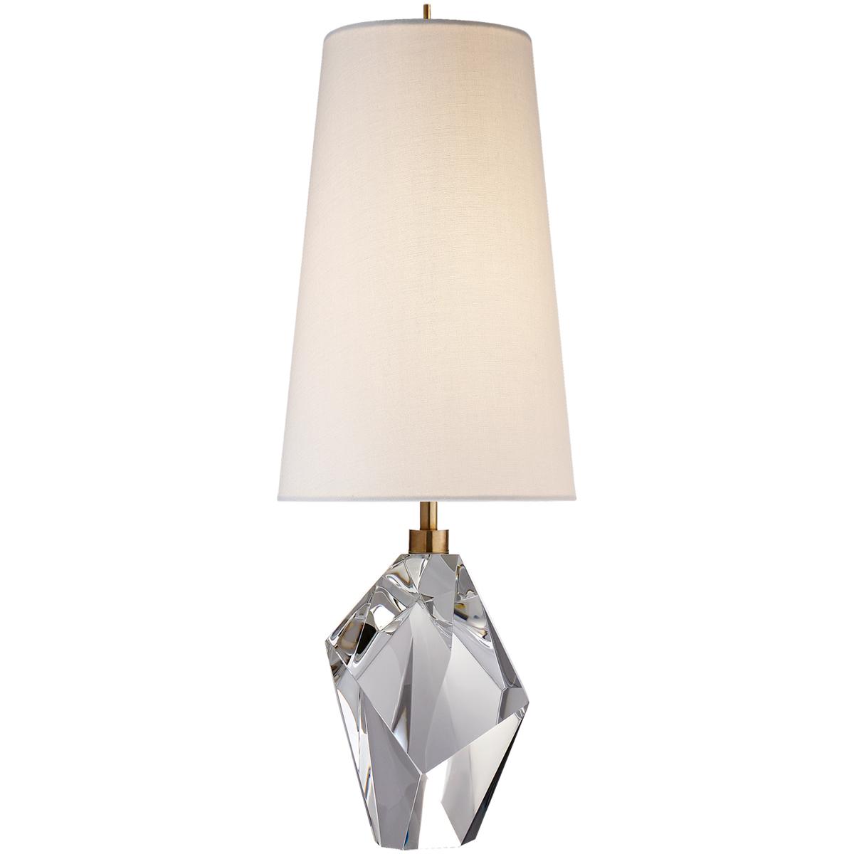 Visual Comfort Signature Collection KW3012CG-L-CL Kelly Wearstler Halcyon 24.75 inch 2 watt Crystal Cordless Accent Table Lamp Portable Light